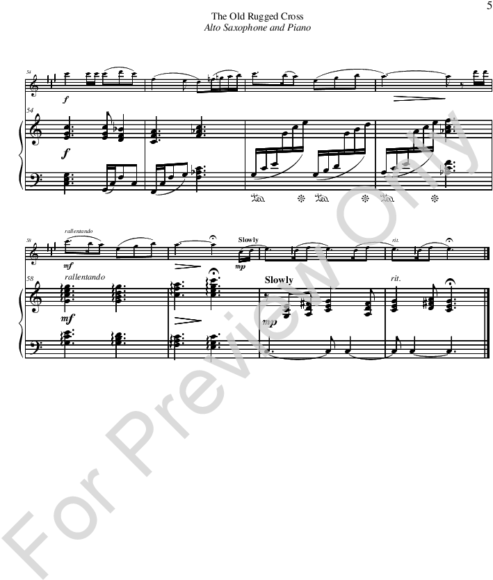 The Old Rugged Cross Thumbnail - Sheet Music (816x1056), Png Download