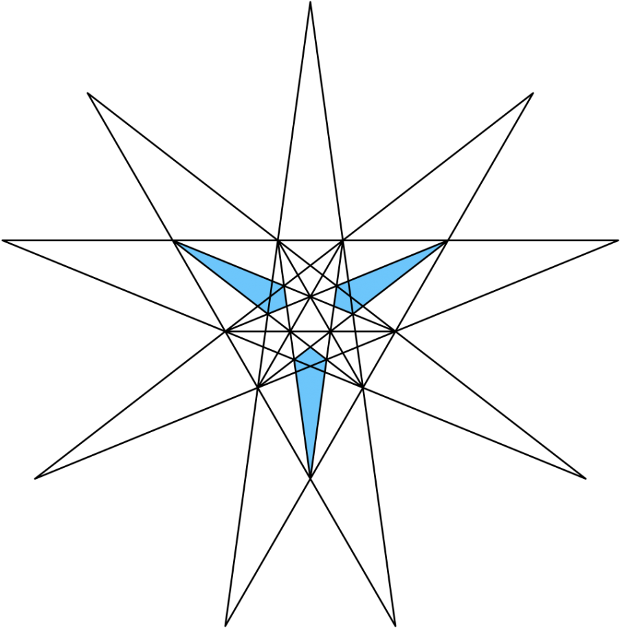 Great Triambic Icosahedron Eanswers Stellation Facets - Icosahedron Stellation Diagram (945x945), Png Download