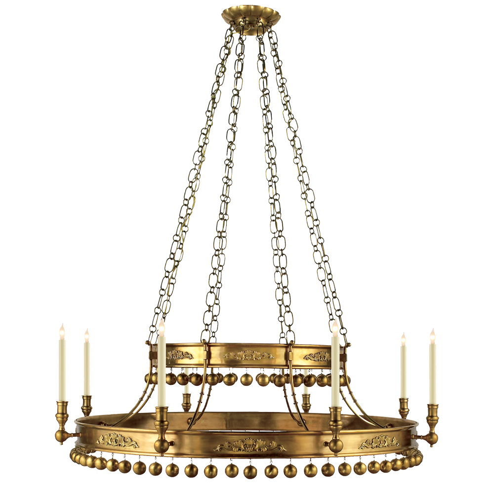 Natalya Large Chandelier In Hand-rubbed Antique - Visual Comfort Sr5021sn John Rosselli Natalya 8 Light (1000x1000), Png Download