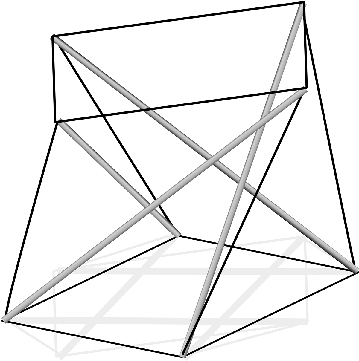 Tensegrity Self (1200x1208), Png Download