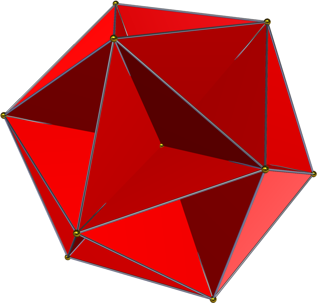Pyramid Excavated Icosahedron - Triangle (1054x1024), Png Download