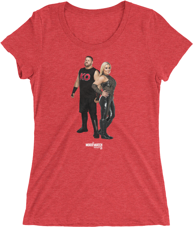 Kevin Owens & Natalya Mmc "photo" Women's - Women's Distinct Heiress X Triblend - Aqua Triblend (1000x1000), Png Download