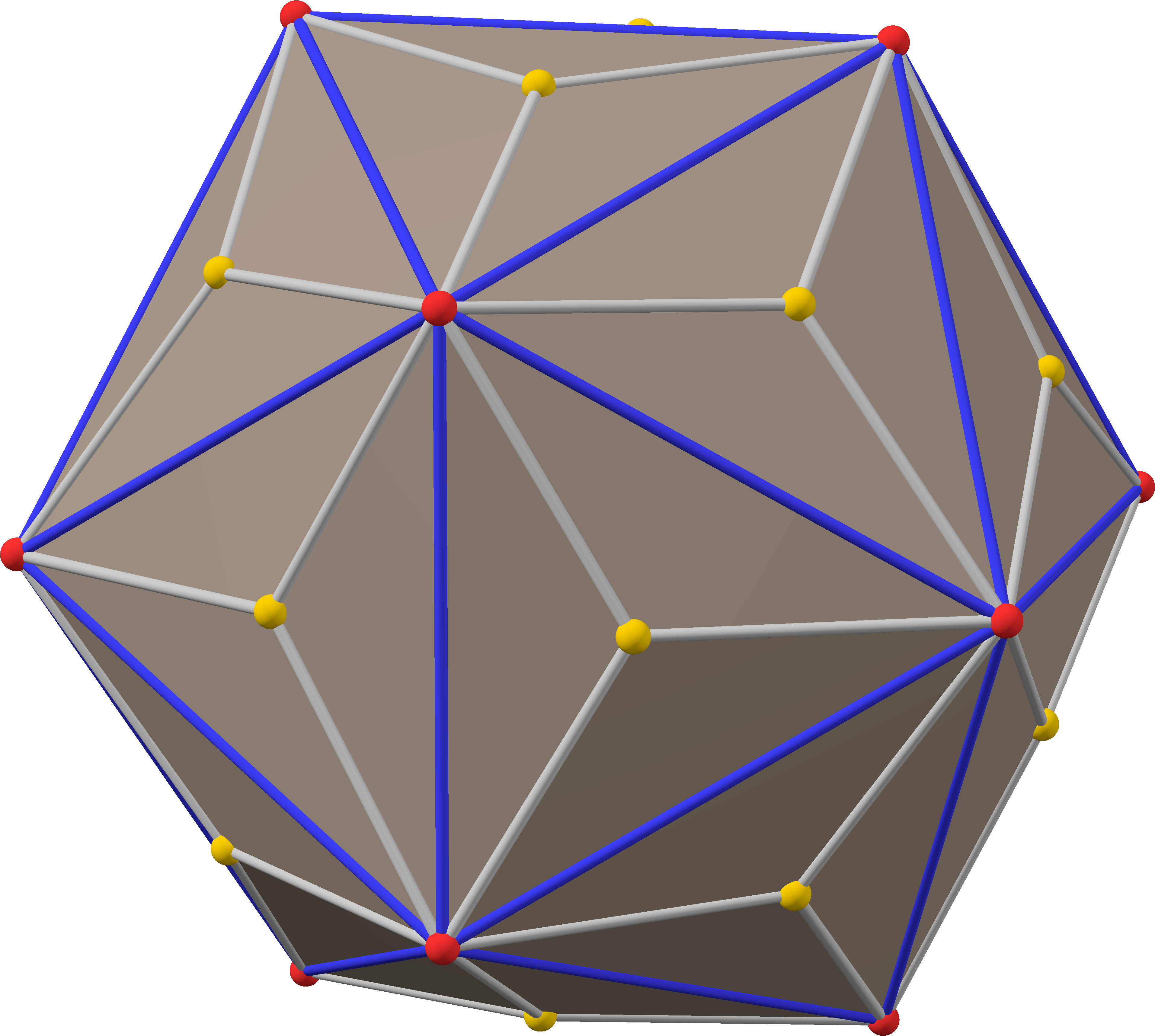 Polyhedron Truncated 12 Dual Max - English Wikipedia (3926x3526), Png Download