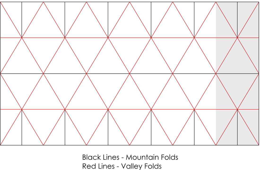 Origami Icosahedron Crease Pattern - Step By Step Origami Icosahedron (1100x720), Png Download