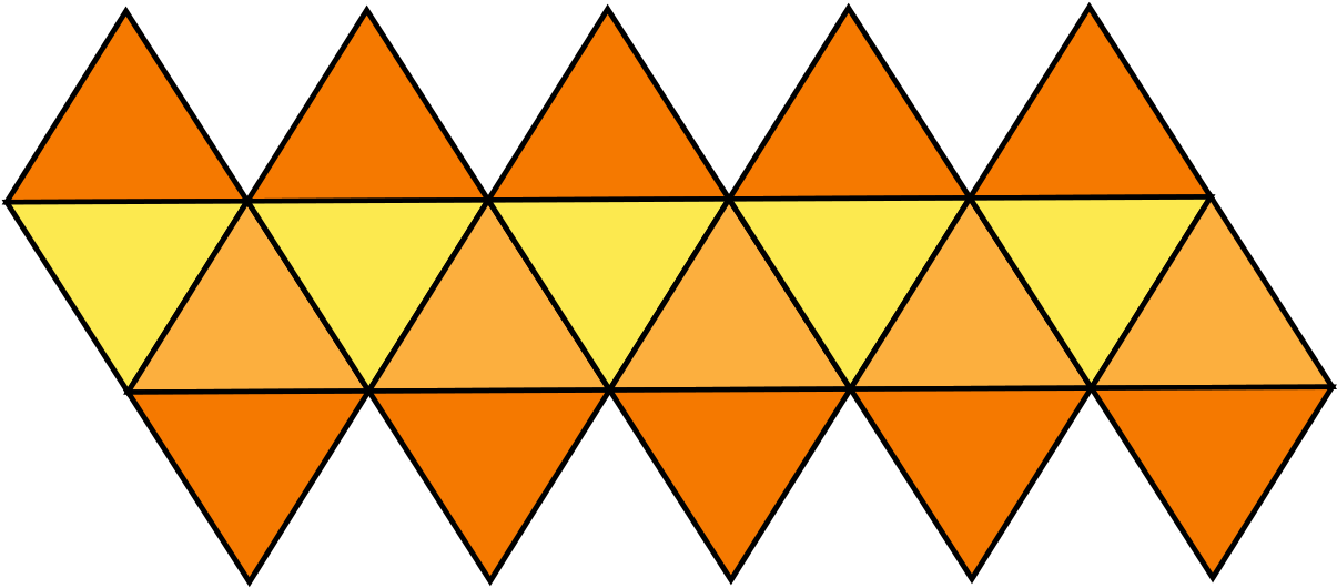 Icosahedron-net 66690 - Icosahedron Flat (1280x616), Png Download