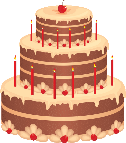 Free Download Birthday Cake Vector Clipart Birthday - Birthday Cake Vector (530x600), Png Download