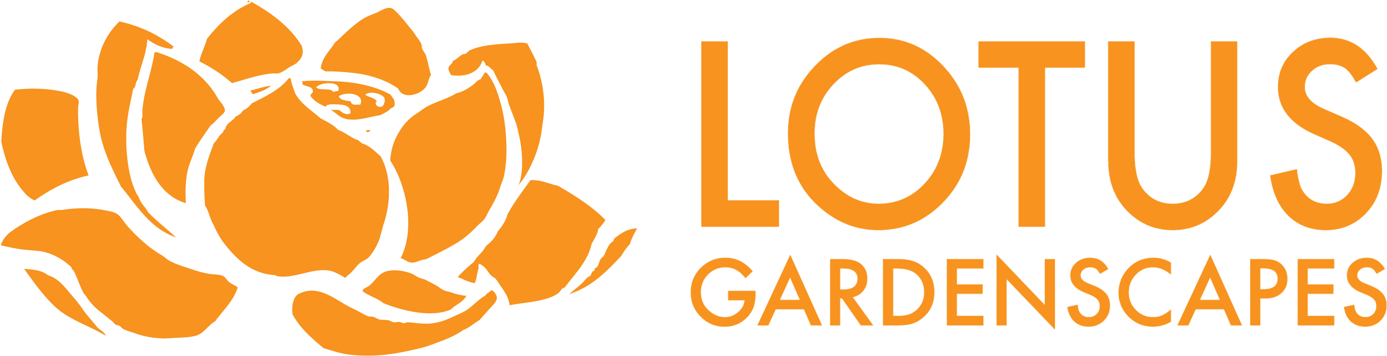 Logo Logo Logo Logo - Lotus Gardenscapes Logo (3171x850), Png Download