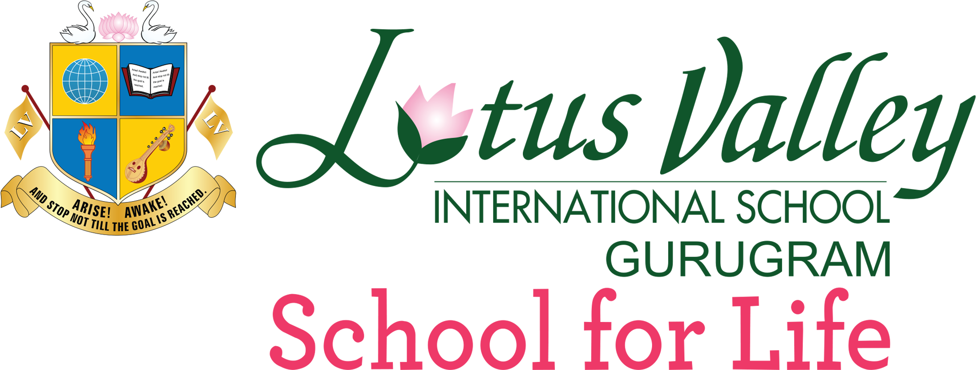 Lotus Valley International School (2171x834), Png Download