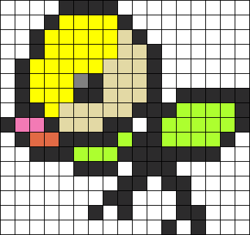Bellsprout Perler Bead Pattern / Bead Sprite - Pokemon Pixel Art Bellsprout (358x337), Png Download