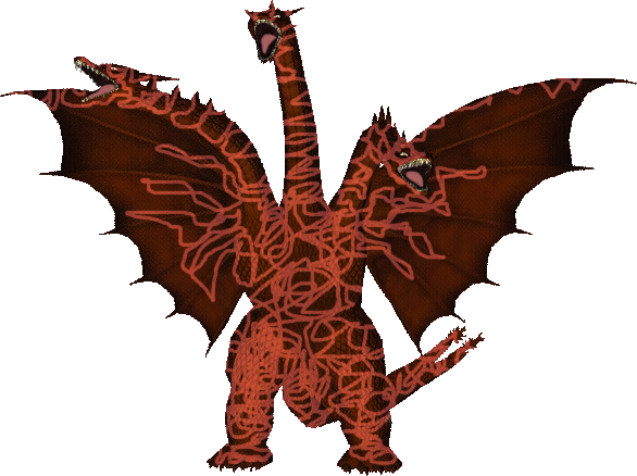 Omega King Ghidorah - King Ghidorah Png (586x438), Png Download