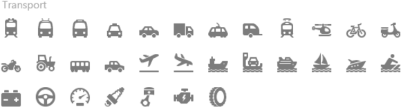 Public Transport Icons Free (600x215), Png Download