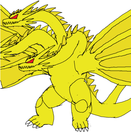 Middleage - King Ghidorah (420x480), Png Download
