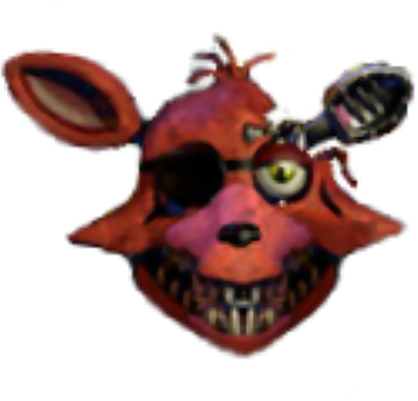 Fox Head Lol Foxy Fnaf Fnaf2 Fnaffoxy Fnaf2foxy Freetoe - Fnaf Old Foxy Head (586x562), Png Download