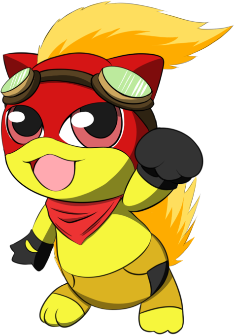 Fuse The Quilava Fan Art - Art (1024x768), Png Download