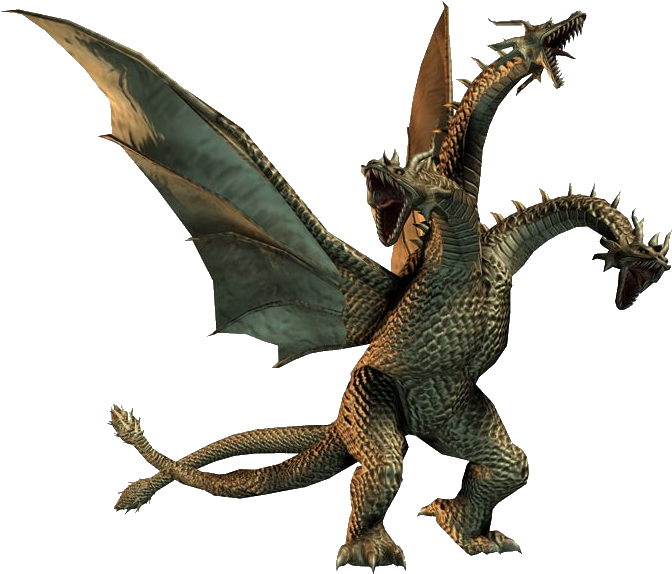King Ghidorah 2007 - King Ghidorah Godzilla Game (800x600), Png Download