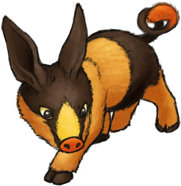 Tepig - Pokabu (375x400), Png Download