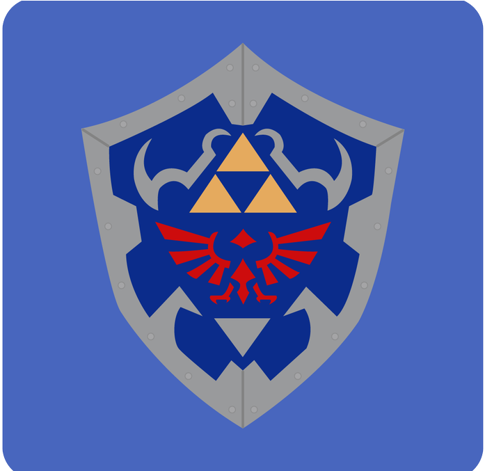 #zelda #hylian #shieldpic - Triforce Link Zelda Ganon (1200x676), Png Download