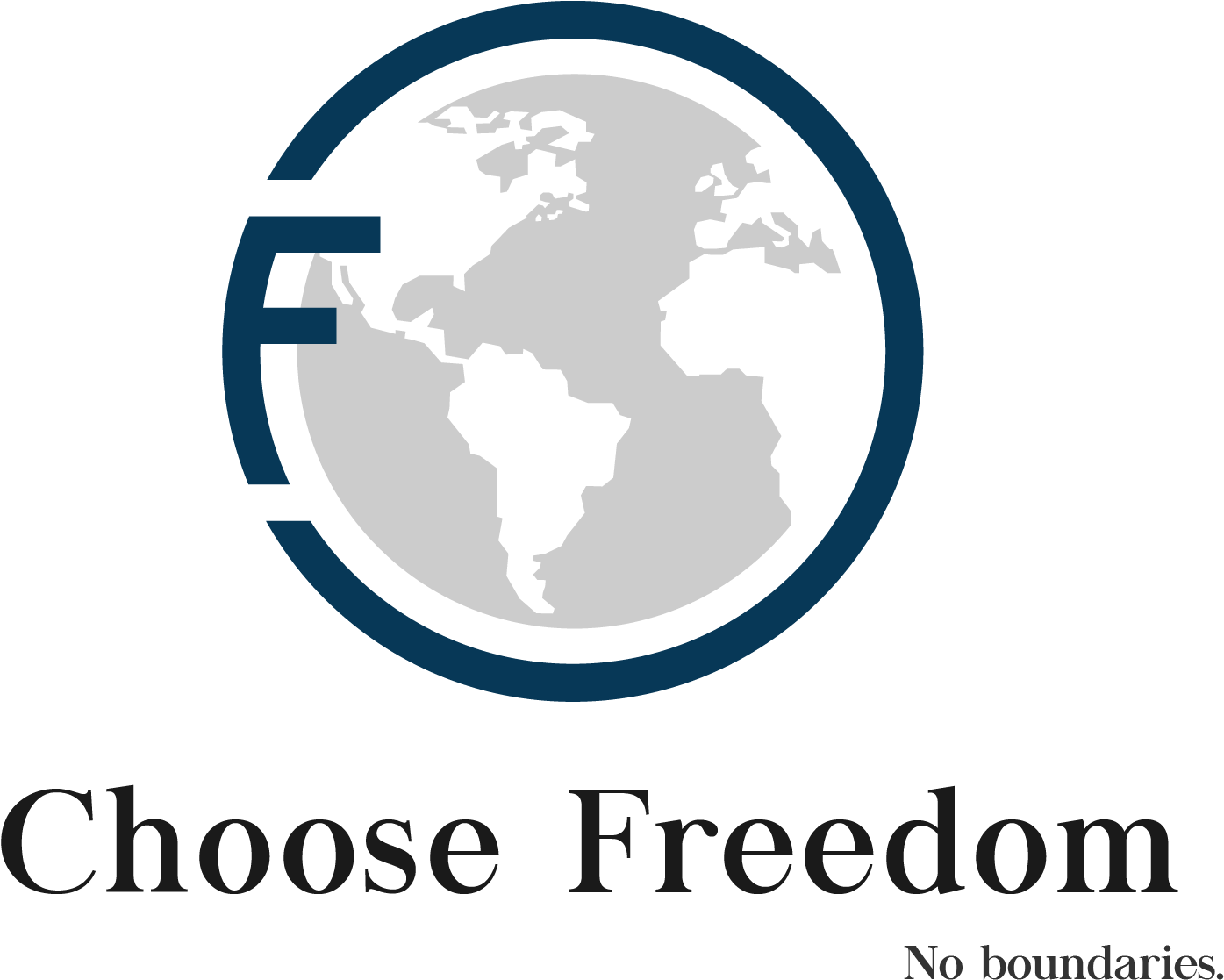 Choose Freedom Logo 2 - Airplane Around The World Png (1396x1141), Png Download