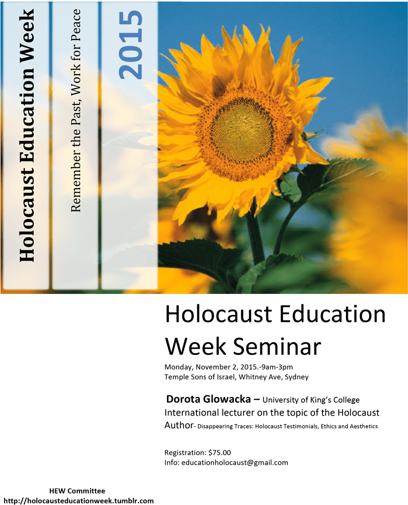 Holocaust Education Week - Congruent Path: A Christian Journey (820x1060), Png Download