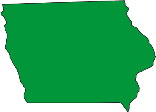 Photo Of The State Of Iowa - State Of Iowa (612x396), Png Download