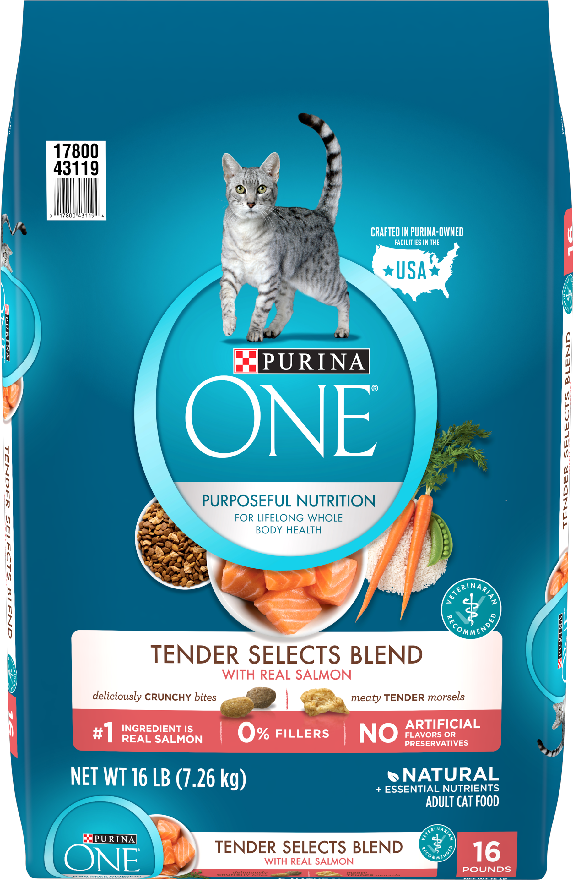 Purina One Tender Selects Blend With Real Salmon Adult - Purina One Tender Selects Blend With Real Salmon Cat (3000x3000), Png Download