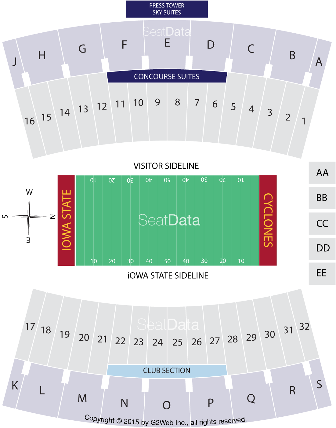 Click Section To See The View - Soccer-specific Stadium (1101x1401), Png Download