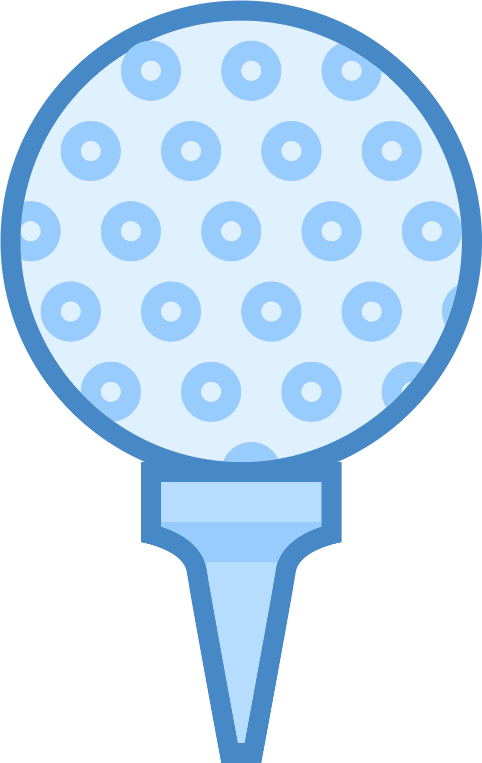 Golf Ball Icon Blue Png Clipart - Golf Ball (1600x1600), Png Download
