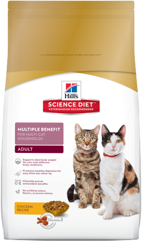 Precisely Balanced Nutrition For The Unique Needs Of - Science Diet Multiple Benefit Cat Food (500x500), Png Download