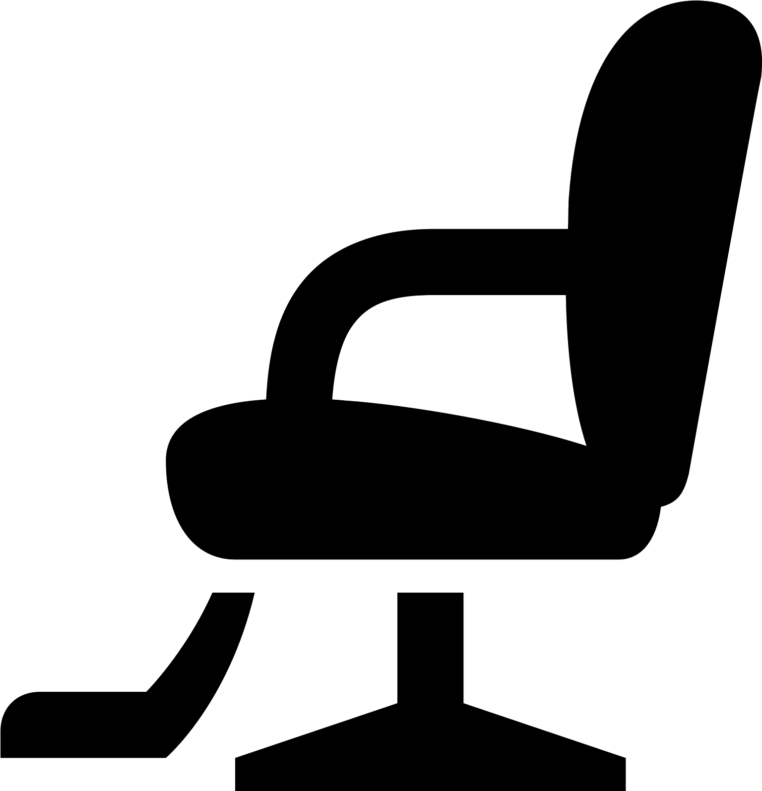 Silla De Peluquero Icon - Barber Chair Vector Png (1600x1600), Png Download