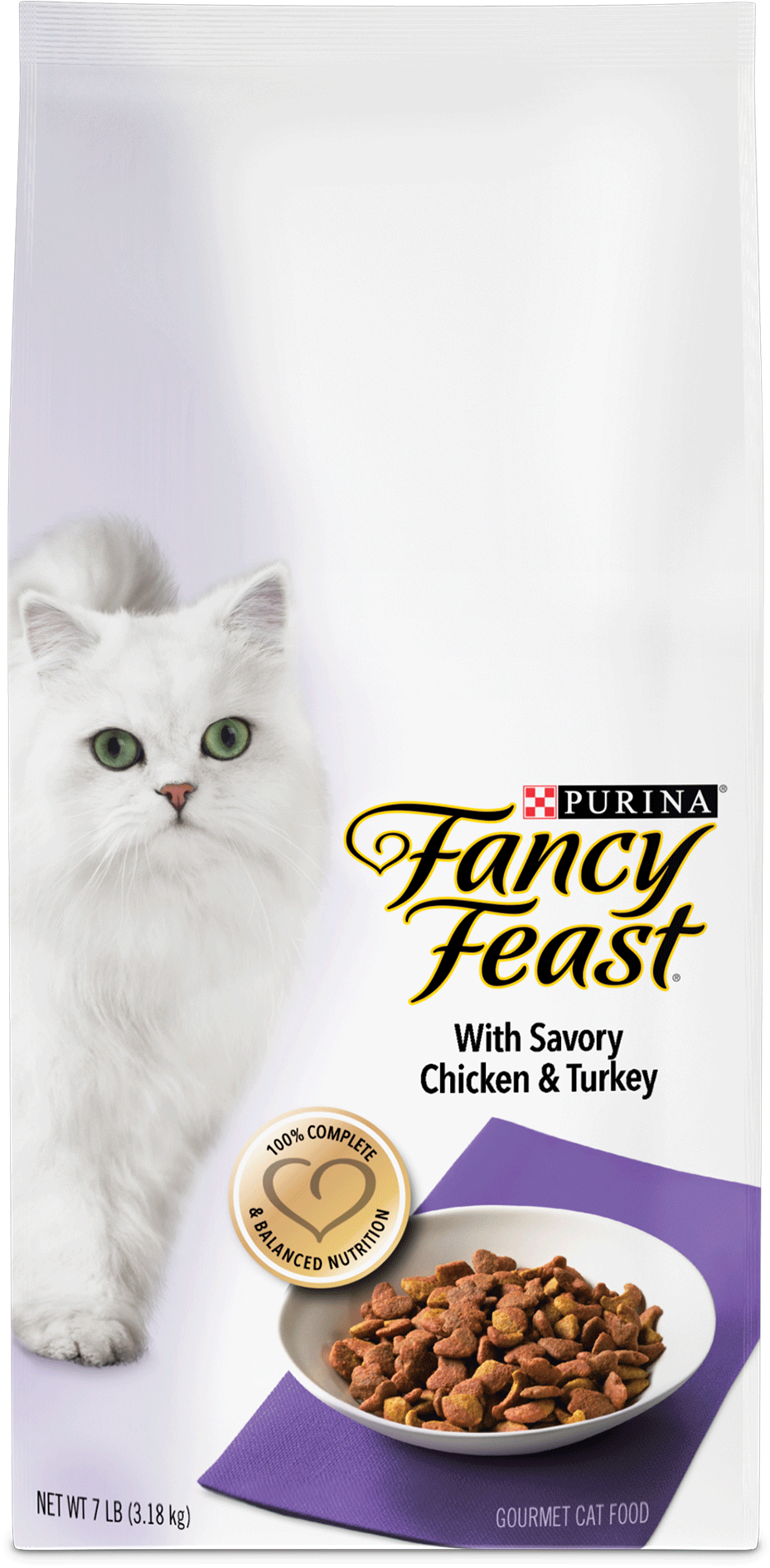 Purina Fancy Feast Savory Chicken & Turkey Dry Cat - Fancy Feast Dry Cat Food (2000x2000), Png Download