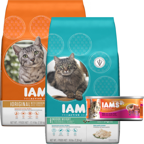Iams Cat Food - Proactive Health Cat Food, Chicken, 17.4-lb. Bag (500x500), Png Download