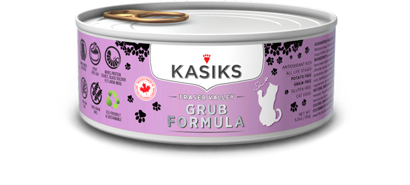Kasiks Grub Formula 24 Cans - Kasiks Grain Free Canned Cat Food Turkey Formula 5.5 (600x600), Png Download