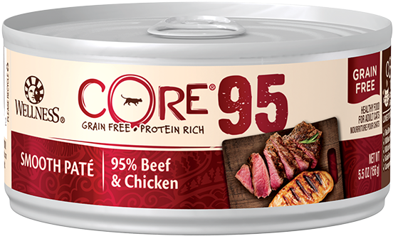 Wellness Core 95% Beef & Chicken Wet Cat Food - Wellness Core 95 Cat Food (606x606), Png Download