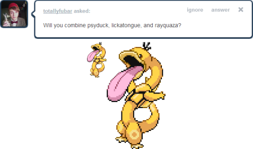 Pokemon Lickitung Psyduck Rayquaza Totallyfubar Lickiduck - Psyduck (500x295), Png Download