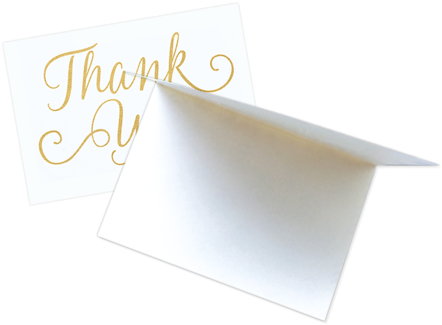 Thank You Card Set Gold Foil - Bloom Daily Planners Gold Foil Thank You Note Card (450x450), Png Download