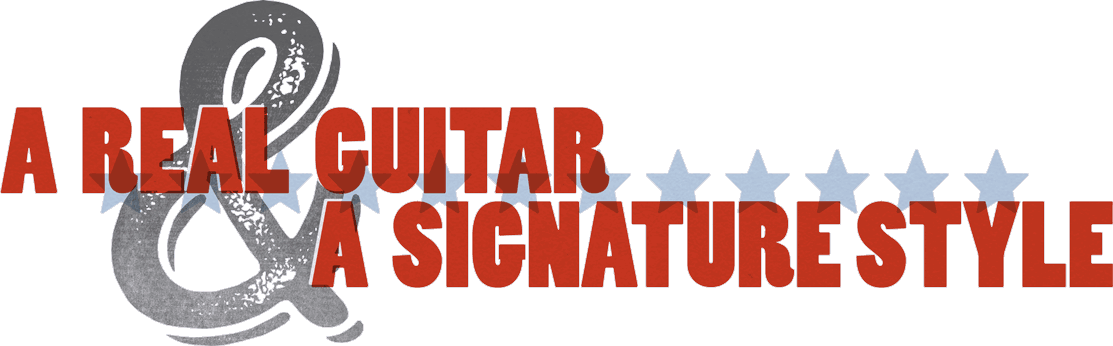 A Real Guitar And A Signature Style - Guitar (1113x346), Png Download