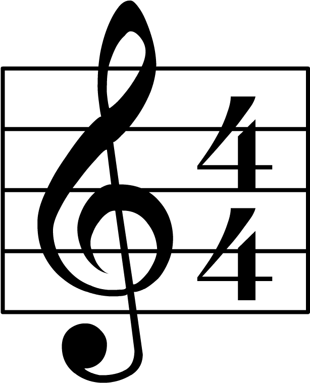 Clefs And Time Signatures - Treble Clef (880x880), Png Download