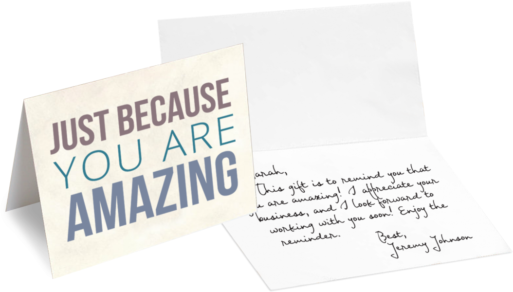 Thank You Card Example - Customer Appreciation Cards (1080x621), Png Download