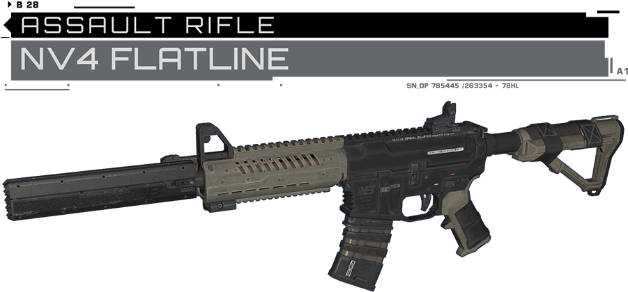 Replaces Assault Rifle With Nv4 Flatline From Call - Infinite Warfare Nv4 Chaos (900x449), Png Download