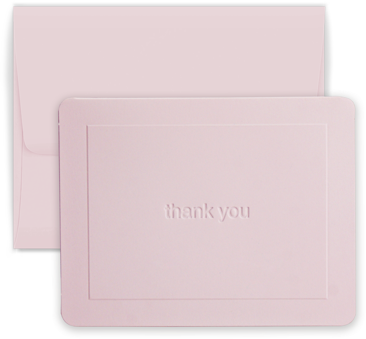 Pink Thank You Note - Ivory (801x801), Png Download