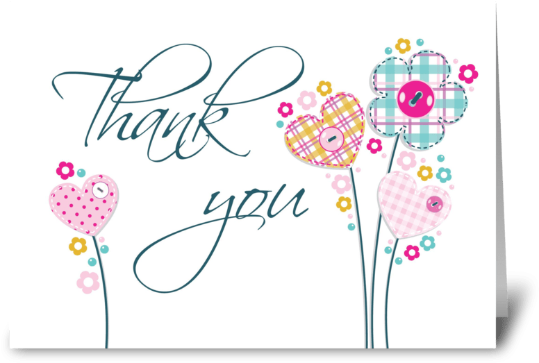 Thank You Card Greeting Card - Thank You (848x698), Png Download