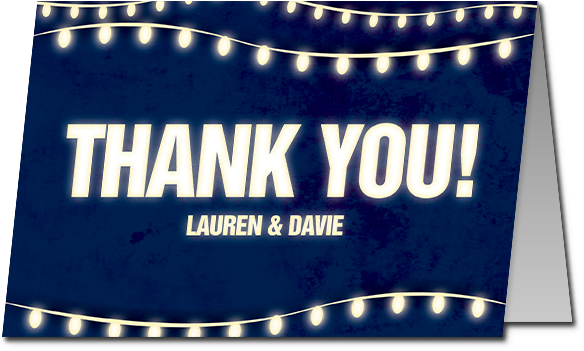 Twilight Festival Folded Thank You Card - Electric Blue (613x613), Png Download