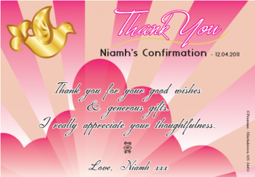 Thank You Card - Confirmation Thank You Cards (500x500), Png Download