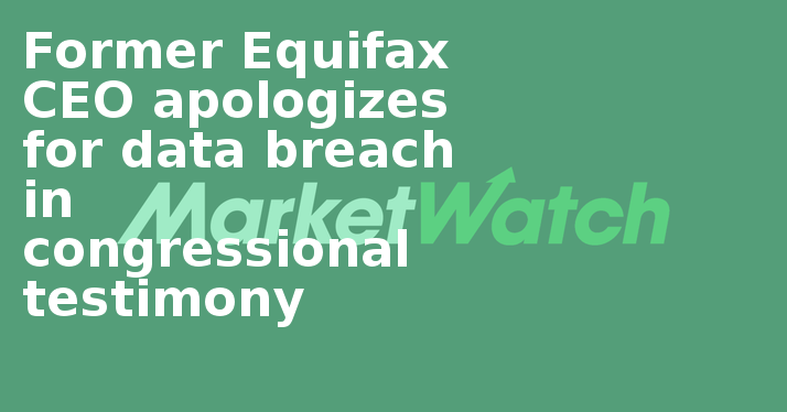 Former Equifax Ceo Apologizes For Data Breach In Congressional - Osman Pamukoğlu (714x374), Png Download