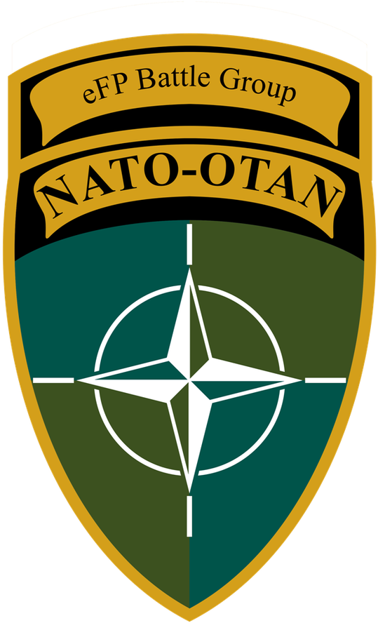Nato Efp Battle Groups Shoulder Badge - Enhanced Forward Presence Logo (544x900), Png Download