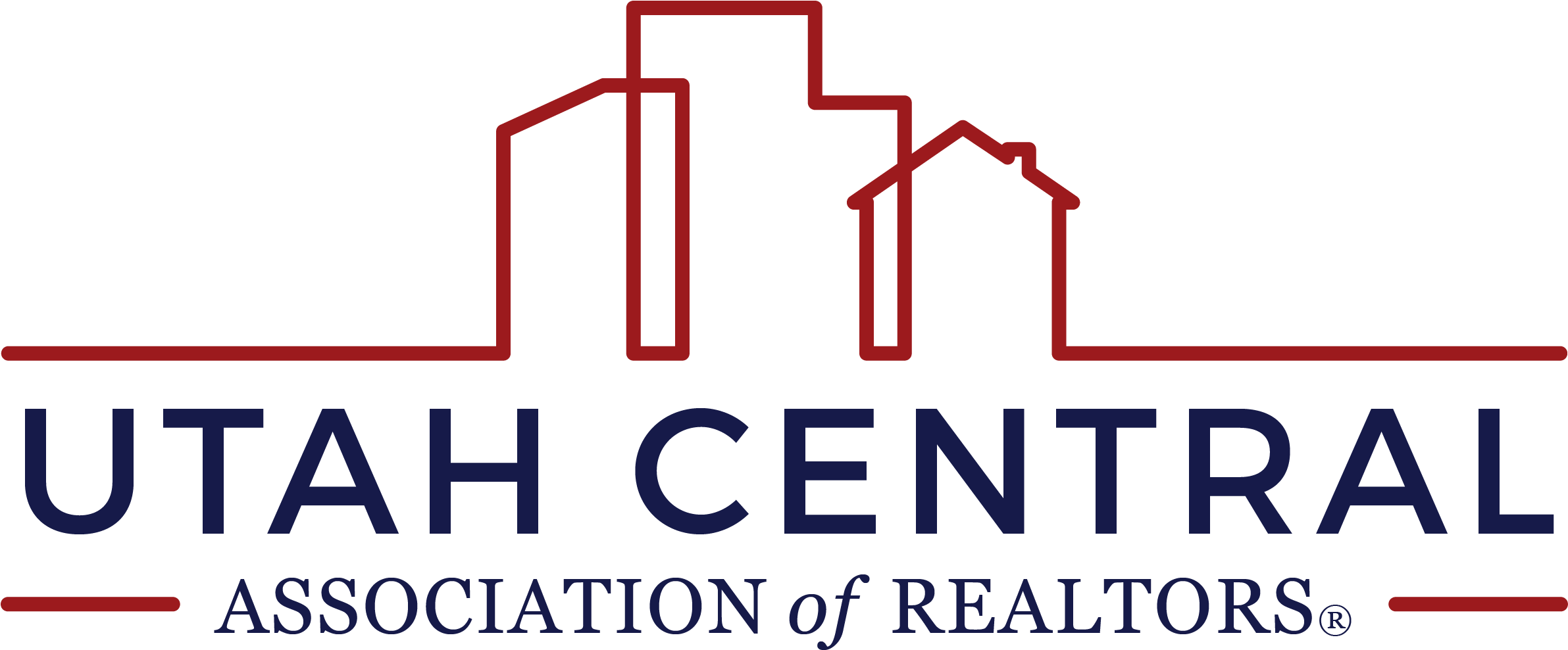 Utah Central Association Of Realtors (2388x997), Png Download
