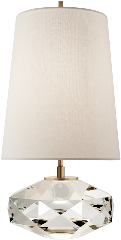 Castle Peak Glass Lamp In Crystal With Cream Linen - Kate Spade Castle Peak Glass Lamp (lighting), Crystal (480x480), Png Download