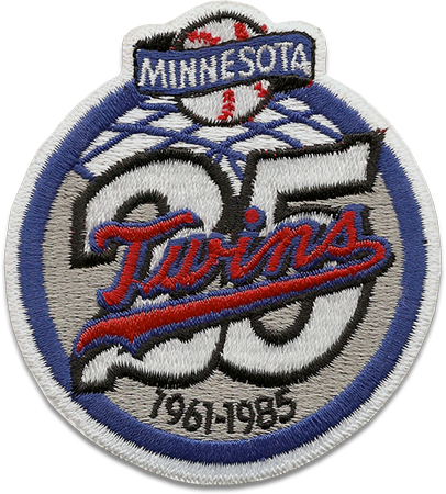 Minnesota Twins - Sports Logo - Patch - Patches - Collect - Minnesota Twins 25th Anniversary Patch (406x450), Png Download