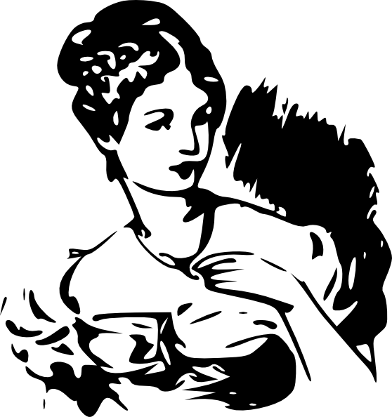 How To Set Use Lady Clips Svg Vector (558x594), Png Download