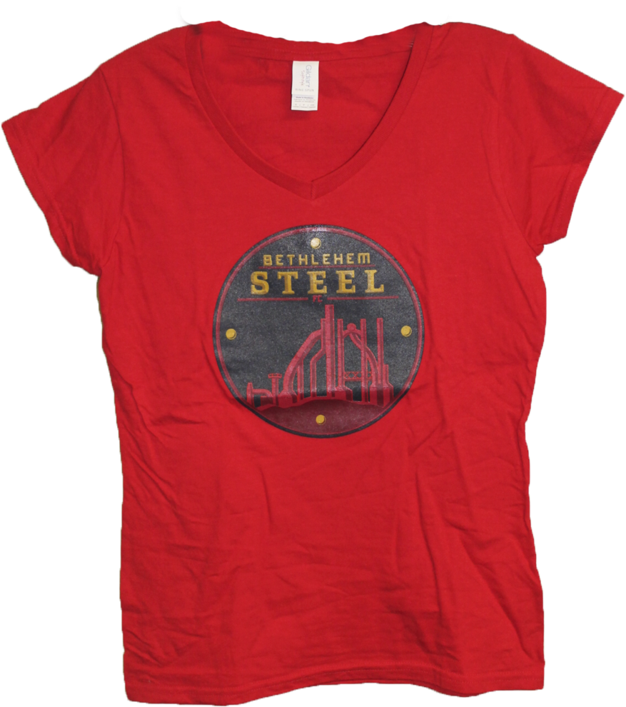 Gildan Women's 2nd Logo V Neck- Red - T-shirt (938x1024), Png Download